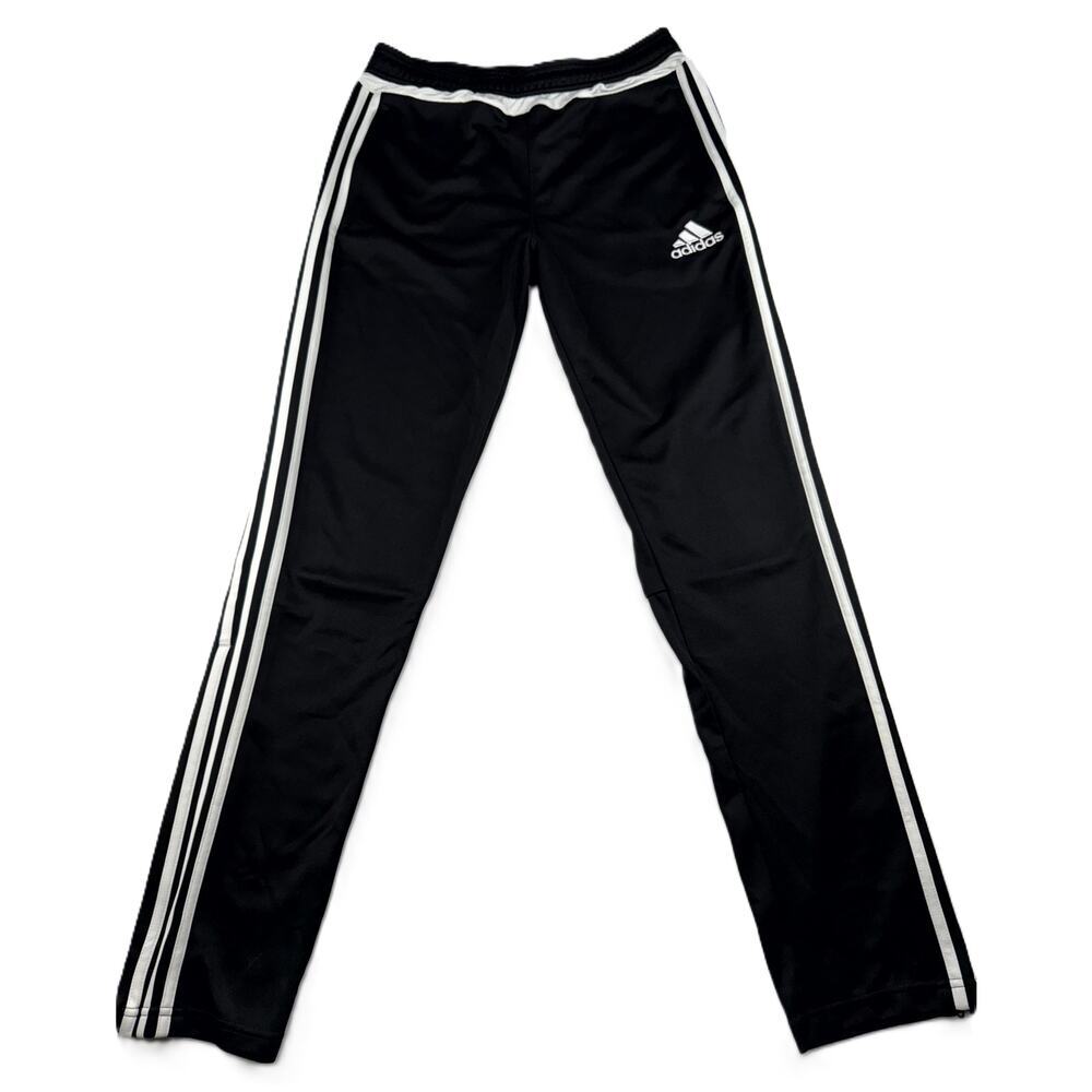 Adidas ClimaCool Track Pants Men Size XL Black 3 Stripe Zip Pockets Athletic